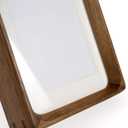 Handcrafted Natural Wood Picture Frame with Mat for Wall and Tabletop display (Walnut, 4x4 matted to 3x3)