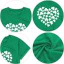 St Patrick's Day Shirts for Women Lucky Irish Shamrock Paddy's Shirt Cute Shamrock Graphic Short Sleeve Tees Tops 2025 (X-Large, Green-01)