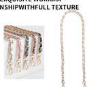 Bag Leather Chain Strap for Handbag Replacement,Purse Chain Shoulder Straps Crossbody (WHITE-90CM) (35.5in)