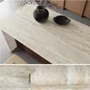 VEELIKE Natural Beige Travertine Peel and Stick Countertops Waterproof Marble Contact Paper for Countertops 24''x354'' Renter Friendly Self Adhesive Vinyl Countertop Wallpaper for Kitchen Bathroom