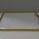 JENBELY 16x24 Inch Gold Bathroom Mirror, Brushed Brass Gold Metal Framed Rectangular Mirror with Rounded Corner, Wall Mounted Vanity Mirror for Bedroom or Living Room, Horizontal/Vertical