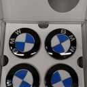 BMW 36122455269 Floating Center Caps Compatible with All Original Alloy Wheels with 5x120 Bolt Pattern 65mm Roundel (Set of 4)