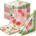 Floral Paper Napkins - 60 Count Napkins Disposable & Cocktail Napkins for Tea Party, Wedding & Baby Shower - Assorted Mixed Bouquet Party Napkins, Beverage Napkins Dinner Essentials