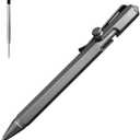 Cool Hand 5.2'' Bolt Action Pen, Titanium Alloy EDC Metal Pen, Ballpoint Ink Refillable, with a Refill, Gray