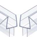 AmazerBath Frameless Shower Door Bottom Seal 39 inch (Set of 2) - Clear, Suitable for 3/8 Inch Glass, Modern Style
