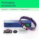 WhoseID Airtag Dog Collar, with Waterproof airtag HolderOriginal Stylish Cute Pattern Design.QR Code ID Buckle Comfortable Soft Cotton for Large Dogs