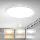 11.8 Inch Motion Sensor Ceiling Light Wired,12W/18W/24W Optional Radar Motion Sensor Light Flush Mount Light Fixture for Garage Hallway Stairs, 3000K/4000K/6000K