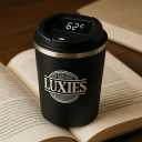 Luxies Smart Lid Coffee Bottle Mugs Flask 380ml (12.8 oz) Digital Temp Display Stainless Steel Spill Proof Lid for Hot & Cold Drinks