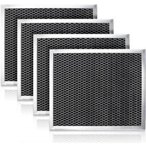 Cenipar 97007696 Range Hood Filter Charcoal Odour Filter for Range vent hood (8 3/4" X 10 1/2" X 3/8")-4 Pack