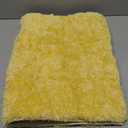 Douceur Sparkle Bath Mats for Bathroom Non Slip 32" X 20", Super Soft Microfiber Yellow Bathroom Rugs Washable, Fluffy Absorbent Bath Rugs, Quick Dry Shower Mat Gifts, Yellow and White