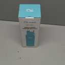 [2-IN-1 LID] Insulated Water Bottle with Silicone Boot (36hrs Cold/18hrs Hot) - DIY Stickers, Leakproof, BPA Free, 40 oz (Cyan)