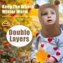 UAMOEI Toddler Winter Hat with Ear Flaps Baby Boy Hats Scarf Girls Balaclava Kids Polar Beanie Bear Neck Warmer(US, Age, 1 Year, 4 Years, One-Piece Khaki)