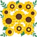 PATTEPOINT 11PCS Paper Flowers Decorations for Wall,Spring Artificial Sunflowers Bulletin Board Decoration 3D Giant Paper Flowers for Party Wedding Baby Shower Tea Party Backdrop Decor