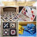 Natural Cotton Quilt Batting, 40" x 40" MidWeight (200g/m) Cotton Batting for Quilting All-Season, 100% Pure, Breathable & Soft-Ideal for Quilting, Sewing, Wearable Art & DIY