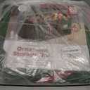 ZOBER Large Christmas Ornament Storage Box - Stores 128 3" Ornaments, With Dividers - Ornament Organizer Storage Box, Durable Christmas Containers Holder - Extra Pockets, Dual Zipper - Green