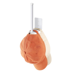 1 Pack Hat Racks for Baseball Caps, Stainless Steel Hat Organizer for Baseball Cap, Hat Holder Storage Organizer, Hat Hanger Strong Adhesive/Wall Drilled for Door, Bedroom, Closet(White 6 in)