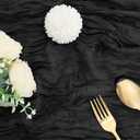 6 Pack Black Cheesecloth Table Runner 10FT Boho Gauze Cheese Cloth Table Runner 35 x 120 Inch Rustic Sheer Fabric for Wedding Decor Baby Shower Party Holiday Home Decoration
