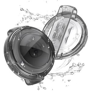 Waterproof Airtag Dog Collar Holder - (2pack) Ultra-Durable Plastic Pet Collar Case for Apple Airtags, Anti-Lost Air Tag Case for Dogs Cats Collar,Fits Most Collars-Transparent Black/White