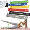 6-Levels Resistance Exercise Loop Bands Set  Elastic Workout Bands for Yoga, Strength Training, Physical Therapy  Guide, Fitness Card & Carry Bag