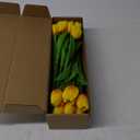 12PCS Artificial Tulips Flowers,Realistic and Real Touch Silk Tulips Bouquets for Table Decor Home Room Kitchen Cafe Office Party Wedding Gift Christmas and More Decor(Orange)