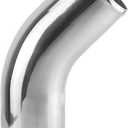 Ucreative 45 Degree Aluminum Alloy Tube Intercooler Pipe Air Intake Tube Silver Tone for Car OD: 4.0 Inch (102mm)