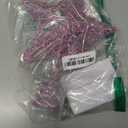 Joiedomi 8 inch Christmas Glitter Star Tree Toppers, Pink Star Lighted with 20 LED Warm White Lights for Xmas Decorations, Holiday Party Indoor Decor