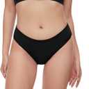 Period Swimwear Leakproof Swim Bikini Bottom Menstrual Swimsuit Waterproof UPF 50+ Bathing Suit for Teens Girl Women Black Medium