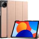Smart Case for Xiaomi Redmi Pad SE 8.7'' 2024, Ratesell Lightweight Trifold Stand Smart Case Cover with Auto Wake/Sleep for Xiaomi Redmi Pad SE 8.7'' Rose Gold, 2 Packs