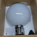 Solar Post Cap Lights Outdoor, 11.8" Fence Pedestal Globe Post Lamp, Stainless Steel IP65 Waterproof External Column Light, Vintage LED dimmable Pillar Lights for Farmhouse Lawn Road Driveway