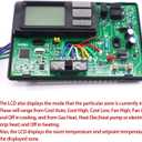 8330D3351 Digital Thermostat, Rv Thermostat Heat/Cool Wall-Mount Black