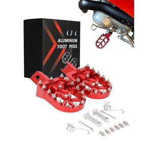 JFG RACING Dirt Bike Foot Pegs, Universal CNC Motorcycle Pit Mini Bike Pegs for CR CRF XR 50 70 80 85 100 110 Tao Tao DB-X RFZ Lifan KAYO - Red