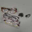 3 Pack Reading Glasses Blue Light Blocking for Men Women,Butterfly Frame Computer Readers with Spring Hinges,Anti Glare Eyestrain +2.0