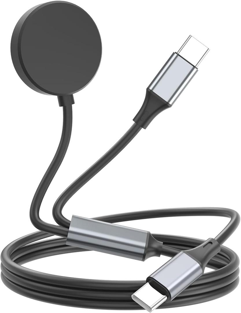 USB C 2 in 1 Multi Fast Charger Charging Cable for Samsung Galaxy Watch 8/8 Classic/7/FE/Ultra/6/6 Classic/5/5 Pro/4/4 classic/3/Active 2/Active & Galaxy S25/S24/S23/S22/21/20 Note-4FT