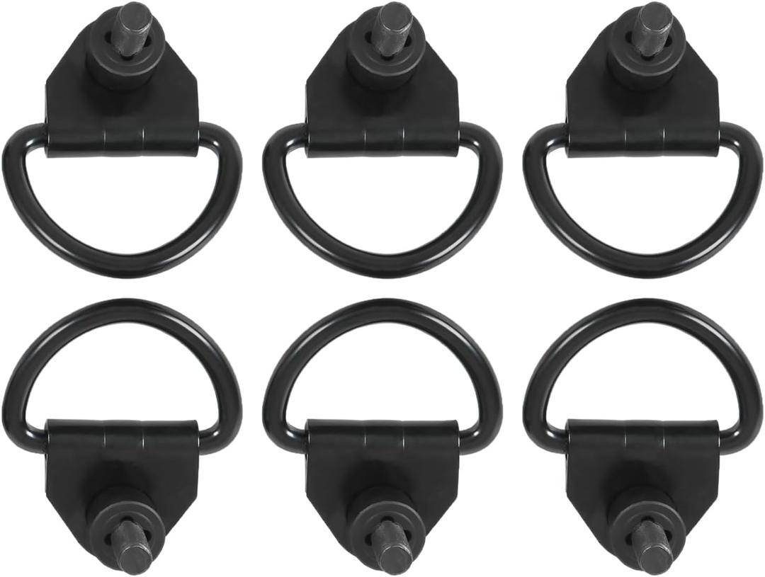 Cargo D-Hooks Powder Coated Steel Compatible with 2015-2024 Ford Transit 150 250 350 Cargo Vans Tie Down Hook 6Pcs Replace BK21V550A74AD, V550A74-AD