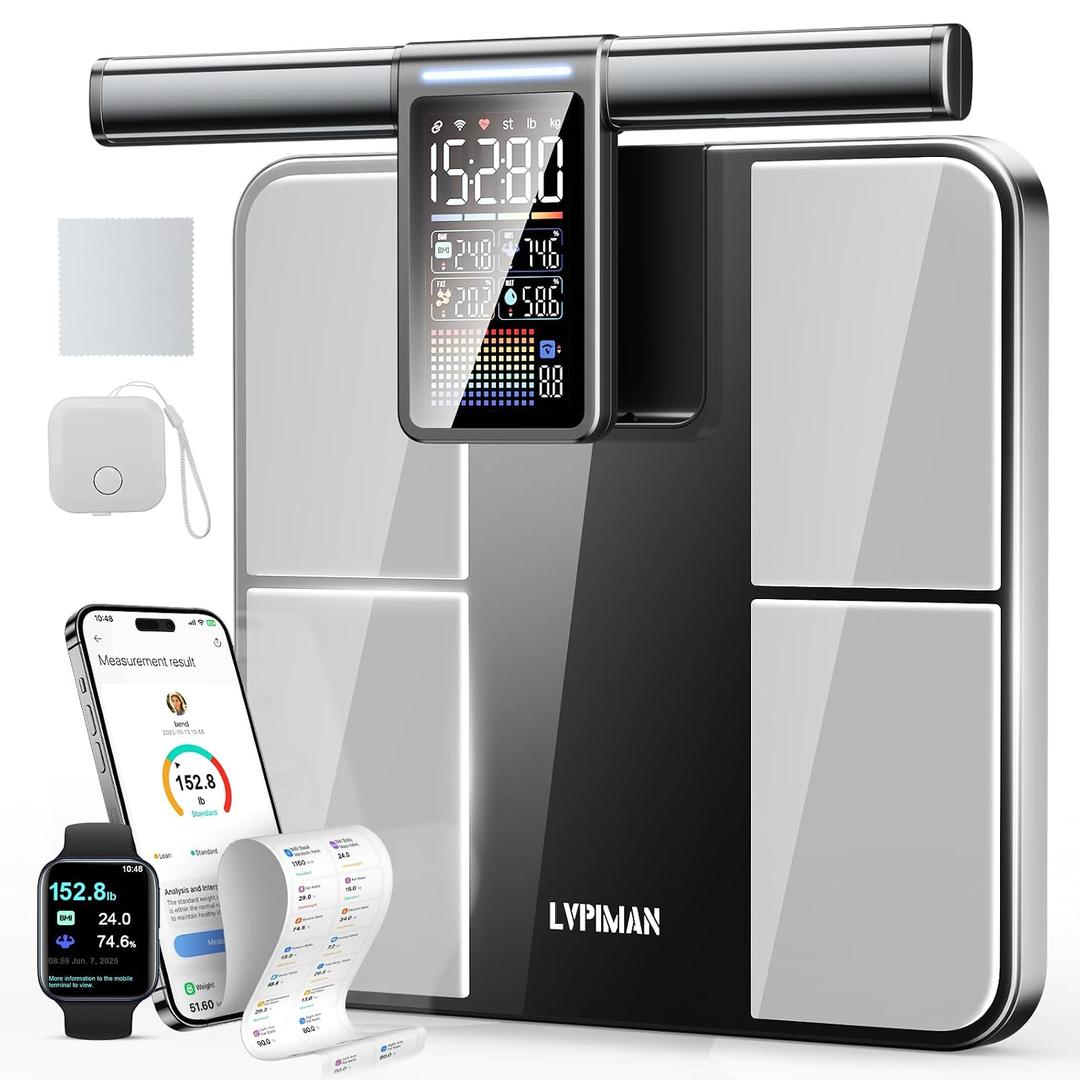 Smart Scale for Body Weight, TFT Handle Display with BMI Fat Muscle Mass