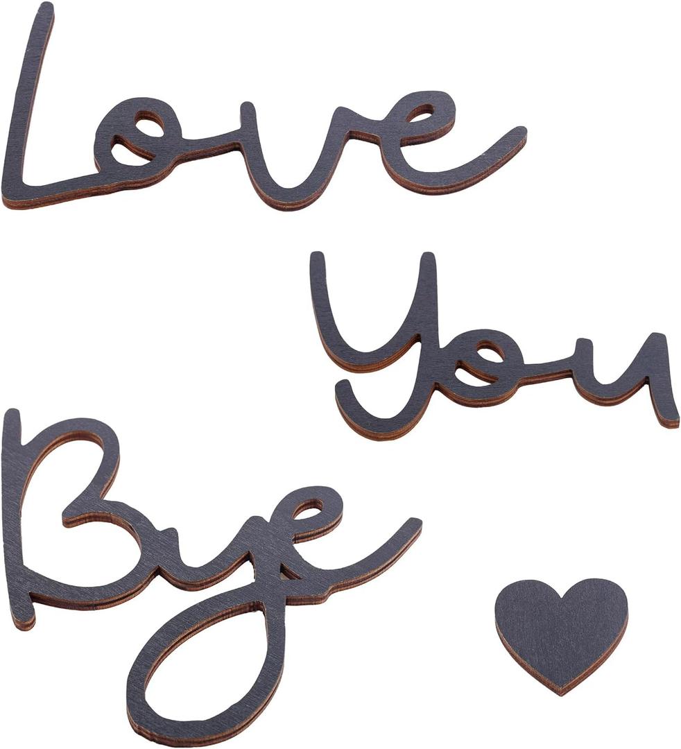 Love You Bye Sign Above Door, Wooden Script Family Bedroom Door Topper Decor for Home Hallway Wall & Windows Heartwarming Housewarming Gift for Christmas Valentine's Thanksgiving Weddings