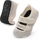 BARERUN Toddler Water Shoes Boys Girls Quick Dry Barefoot Aqua Shoes for Swim Pool Beach Non Slip Breathable Sandals Lightweight Summer House Slippers (3.5-4.5 Infant, Beigehole)