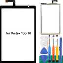 for Vortex Tab 10 Screen Replacement 10.1" for Vortex Tab T10M Digitizer Repair for Vortex Tab 10/T10M/T10M Pro Tablet Touch Screen Replacement Black MJK-GG101-2329-V1 (No LCD Display)