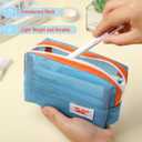 Mr. Pen- Mesh Pencil Case, Blue, Mesh Zipper Pouch Bags with Zipper Pouches for Organization, Cosmetic Bag, Purse Pouch