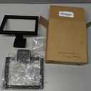 2-Piece Towel Ring - Thicken SUS 304 Stainless Steel Towel Holder, Towel Racks for Bathroom, Square Modern Design Hand Towel Holder, Contemporary Hand Towel Bar - Matte Black