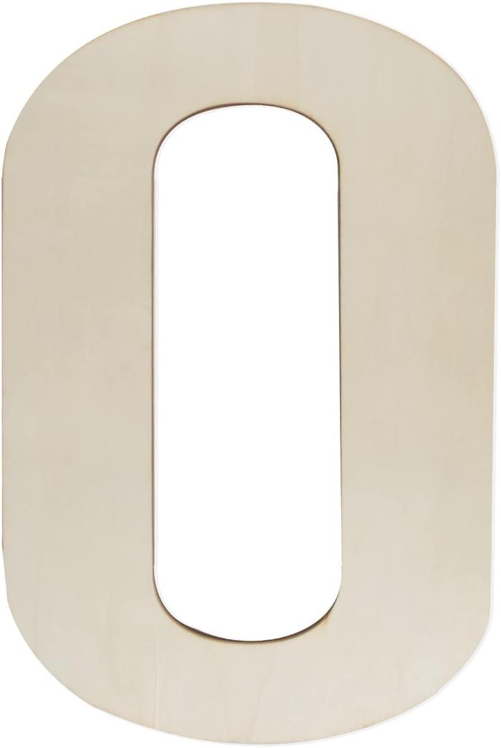 Wooden Letters 12 Inch, Big Wooden Letter O Shapes Cutouts Blank Unfinished Large Wood Alphabet Letters for DIY Crafts Wall Decor Painting Wedding Birthday Party Decoration Room Home Decorations