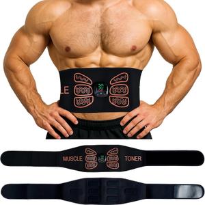 Abs Stimulator Muscle Toner  EMS Ab Toning Belt for Men and Women, Abdomen & Back Trainer for Home Gym Office Workout