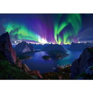 Blueforest 1000 Piece Puzzle for Adults - Breathtaking Northern Lights Fjord Landscape, 27.5x19.7 Inches Premium Jigsaw Puzzle for Game Nights Relaxation & Home Decor