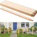 VEVOR Wooden Garden Stakes, 25 Pcs 36 x 0.5 x1.5 in Survey Grading Stakes, Garden Ground Stake with Sharp Point, Fir Wood Plant Support Stake, Sign Posts for Silt Fence Backyard Boundaries Baselines