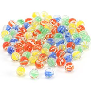 400 pcs Color Mixing Glass Marbles ,9/16 inch Bulk for Kids Marble Games,DIY and Home Decoration