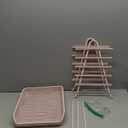 Mind Reader 5-Tier Paper Tray Organizer, Vertical Desktop File Storage Rack, Office, Metal Mesh, Pink