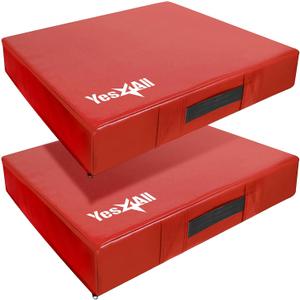 Yes4All 6 Inches Silencer Drop Pads/ Weightlifting Drop Pads - Red