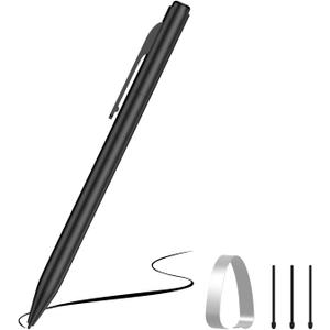 iafer Galaxy Pen with Eraser, EMR Stylus Pen with Tilt, Palm Rejection, 4096 Pressure Sensitivity, Magnetic Adsorption, 3 Pen Tips for Galaxy Tab/Kindle Scribe/Boox/Wacom (Black)