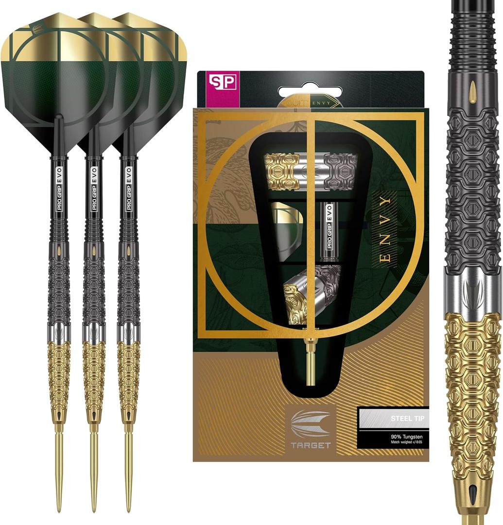 Target Darts Cult Envy 90% Tungsten Swiss Point Steel Tip Darts Set
