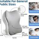 Knee Pillow for Side Sleepers, Memory Foam Bolster Between Legs, Comfortable Sleep Positioning & Side Leg Support, Elevation Pillow for Adults, Back Hips Knees Support, Wider Contact Ergonomic Design, Regular style